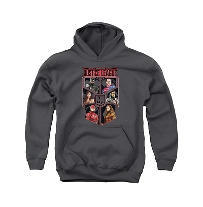 Justice League Movie Youth Of Six Pull Over Hoodie / Hooded Sweatshirt