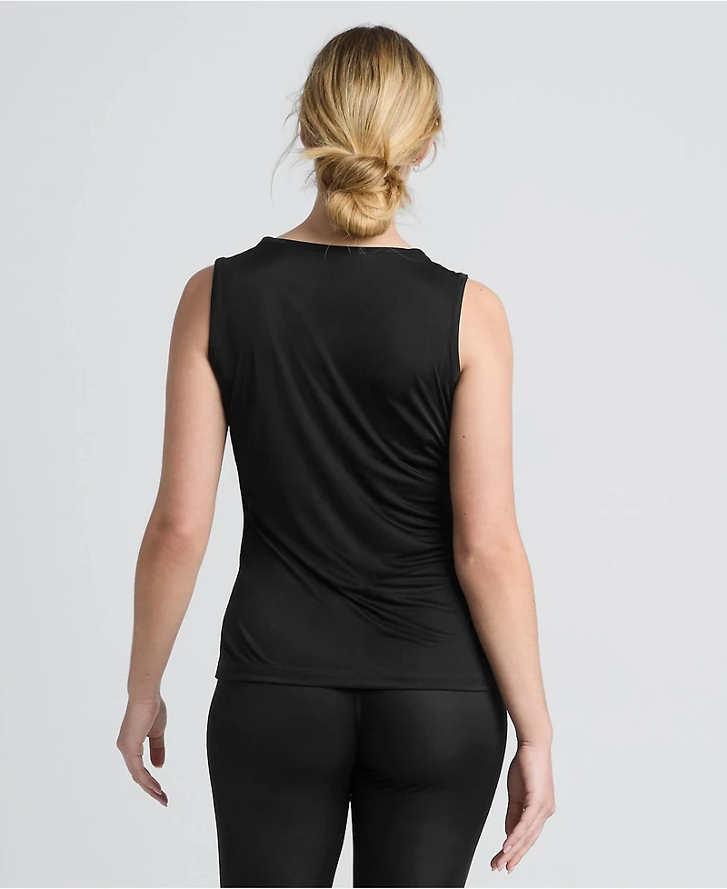 Lands' End Women's Silk Interlock Tank Top Sleeveless Long Underwear