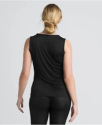 Lands' End Women's Silk Interlock Tank Top Sleeveless Long Underwear