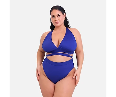 Rebdolls Plus Capri High Waist Bikini Bottom