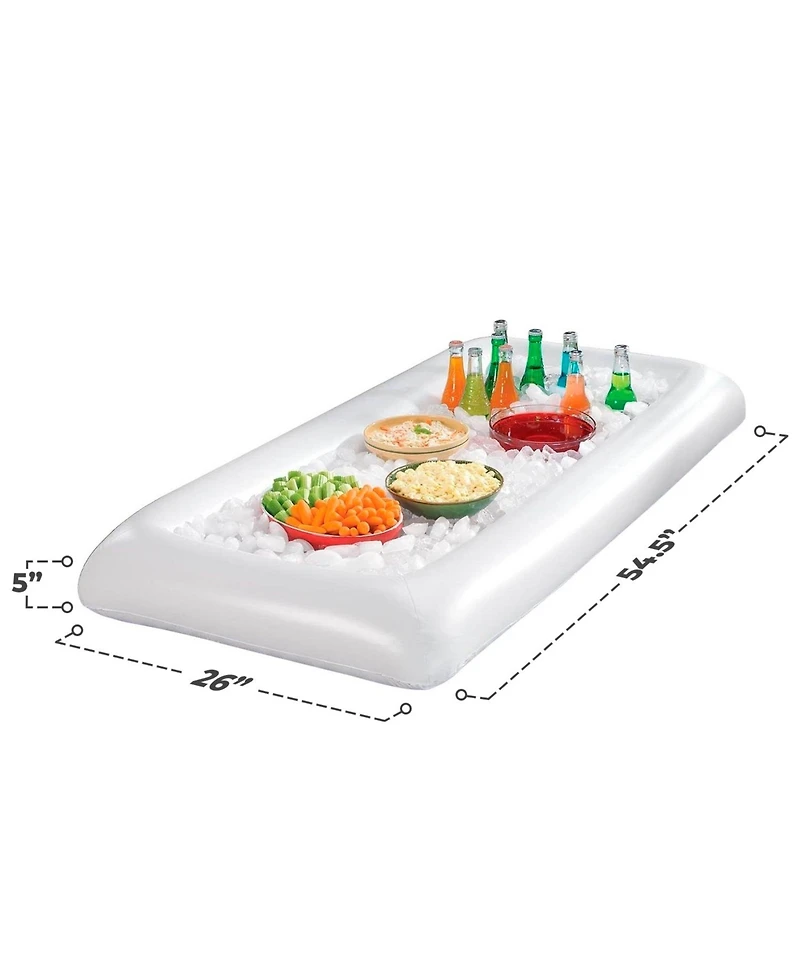 Sorbus White Inflatable Serving Bar With Drain Plug 3 pack