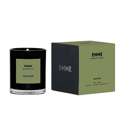 Emme nyc Natural Soy Matcha Scented Candle Jar, 10 oz