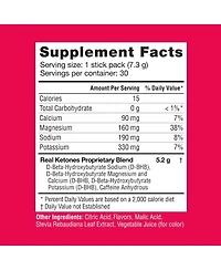 Real Ketones Shift Mixed Berry Exogenous D Bhb + Keto Electrolyte Powder, 30 Drink Mix Packets for Rapid Ketosis (Caffeinated)