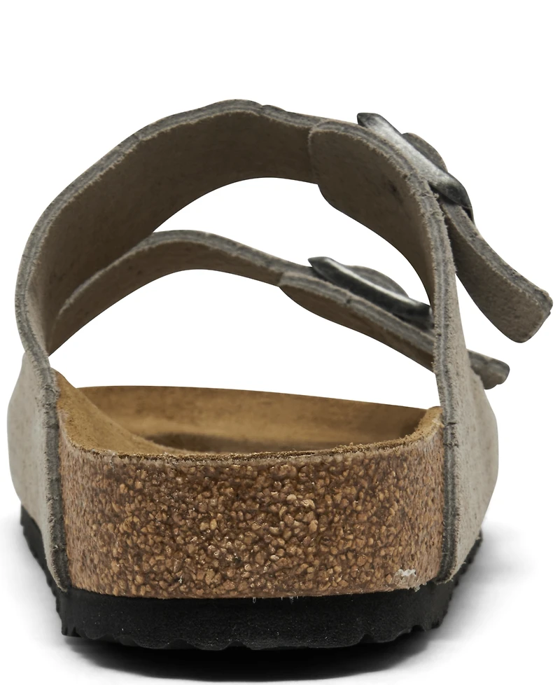 Birkenstock Men's Arizona Suede Embossed Dotted Adjustable Slide Sandals from Finish Line