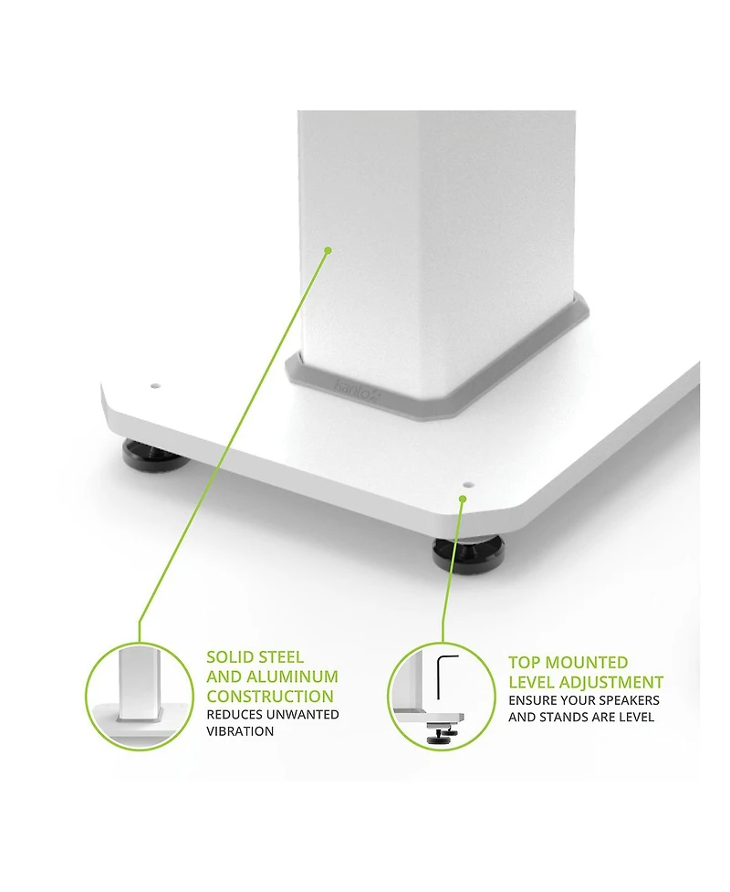 Kanto SX22 22" Tall Fillable Speaker Stands with Isolation Feet