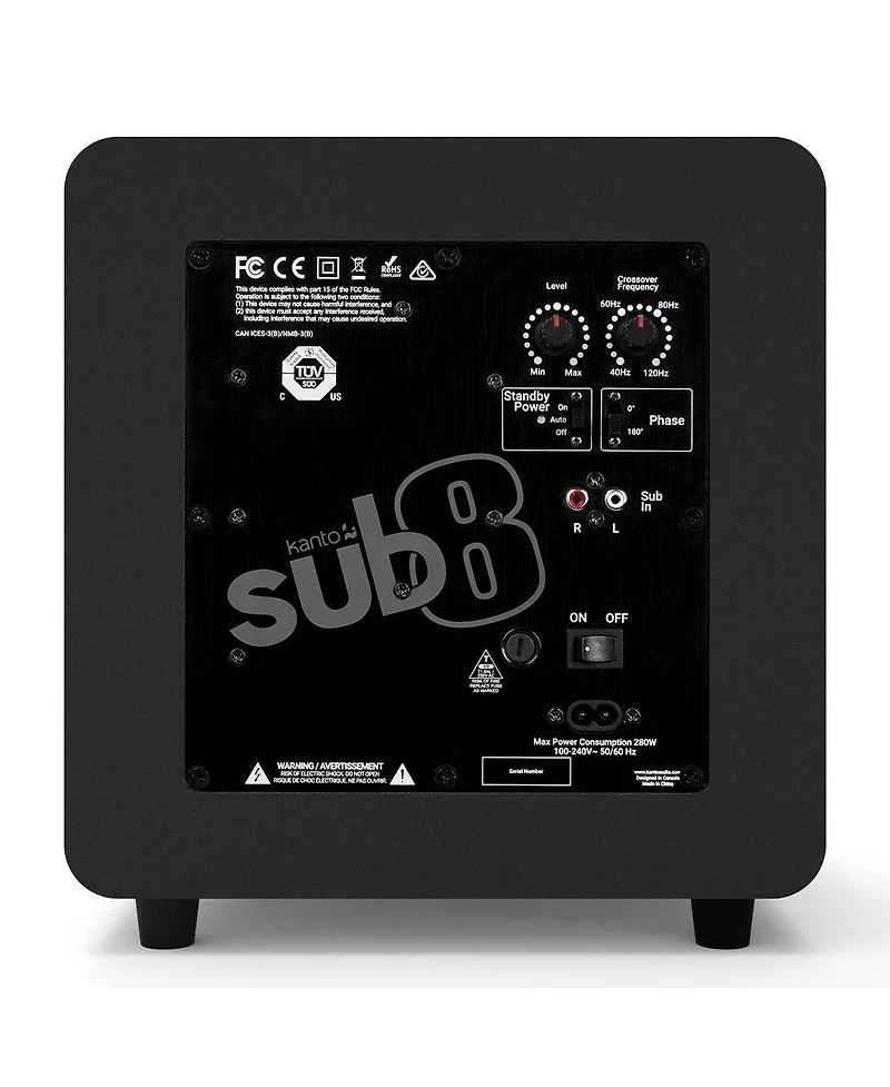 Kanto SUB8 8-inch Sealed Powered Subwoofer