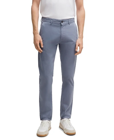 Boss by Hugo Boss Men's Stretch-Cotton Satin Slim-Fit Chinos