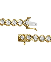 Diamond Open Link Tennis Bracelet (1/2 ct. t.w.) in Sterling Silver or Gold-Plated Sterling Silver