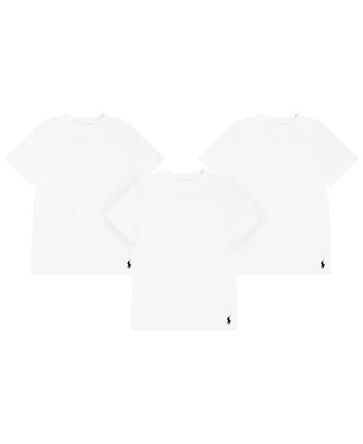 Polo Ralph Lauren Big Boys Crewneck Undershirts, 3 Pack