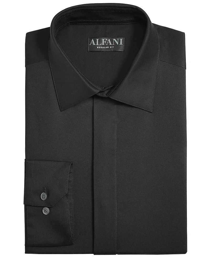 Alfani Men's Regular Fit Covered Placket Tuxedo Shirt, Created for Macy's