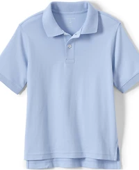 Lands' End Big Boys Husky Short Sleeve Interlock Polo Shirt