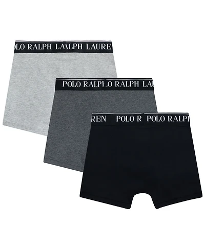 Polo Ralph Lauren Big Boys Cotton Stretch Boxer Briefs 3-Pack