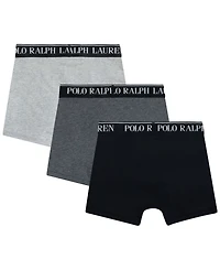 Polo Ralph Lauren Big Boys Cotton Stretch Boxer Briefs 3-Pack