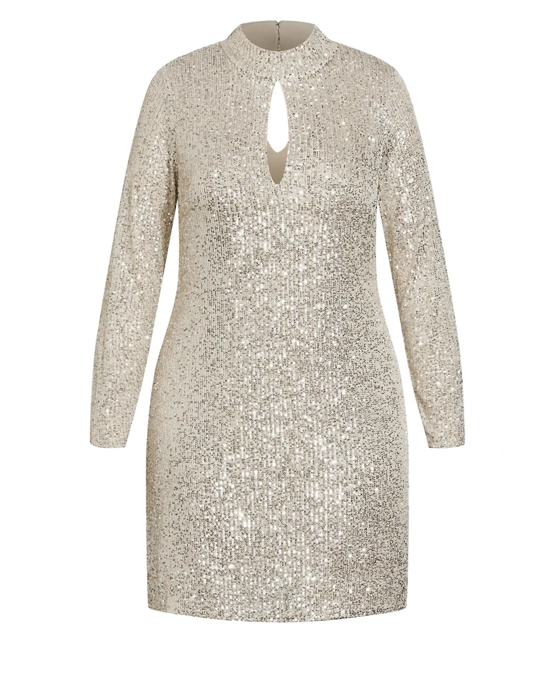 City Chic Plus Glowing Mini Dress