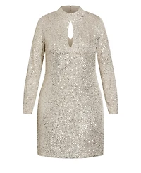 City Chic Plus Glowing Mini Dress
