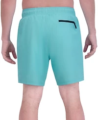 Spyder Men's Stretch Twill-Print 7" Swim Trunks with Compression Liner