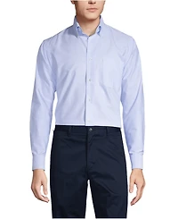 Lands' End Men's Long Sleeve Striped Oxford Dress Shirt