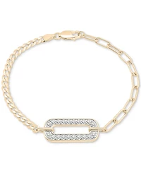Audrey by Aurate Diamond Link Two-Chain Bracelet (3/4 ct. t.w.) in Gold Vermeil, Created for Macy's