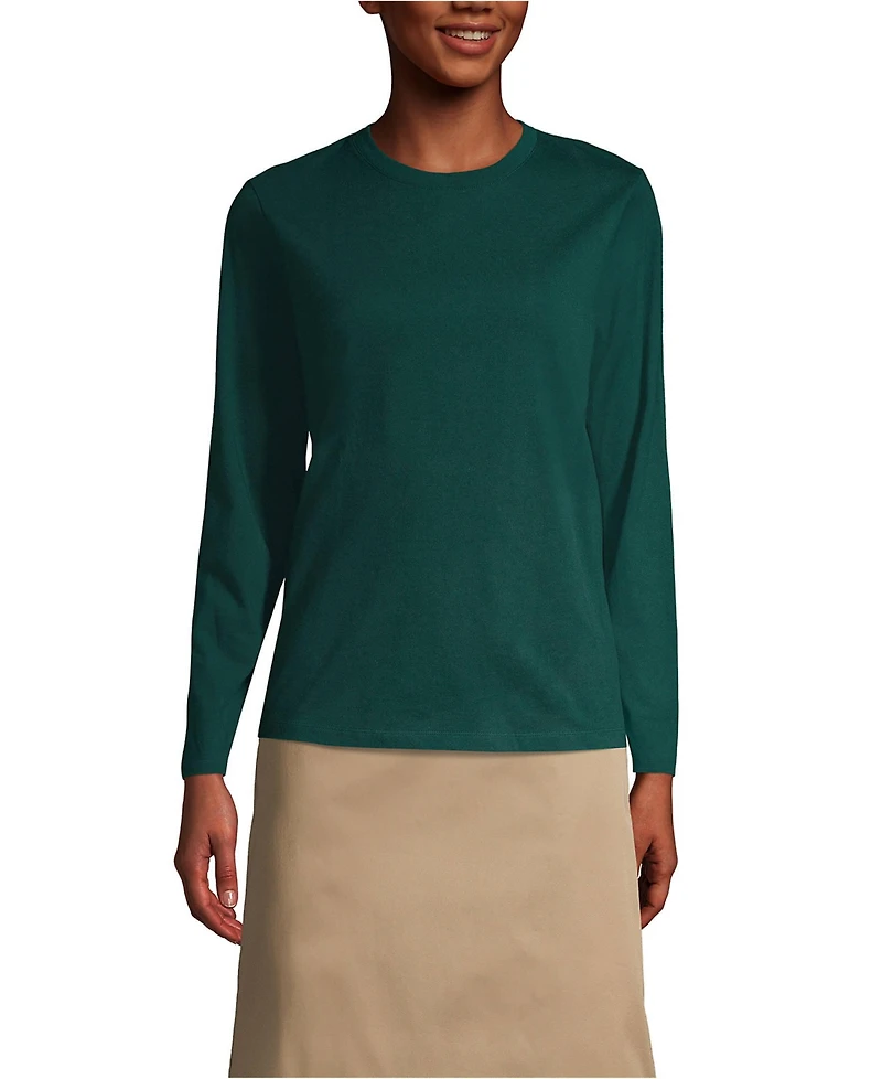 Lands' End Women's Long Sleeve Essential T-shirt