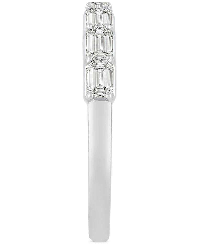 Diamond Emerald-Cut Anniversary Band (1 ct. t.w.) in 14k White Gold