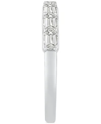 Diamond Emerald-Cut Anniversary Band (1 ct. t.w.) in 14k White Gold