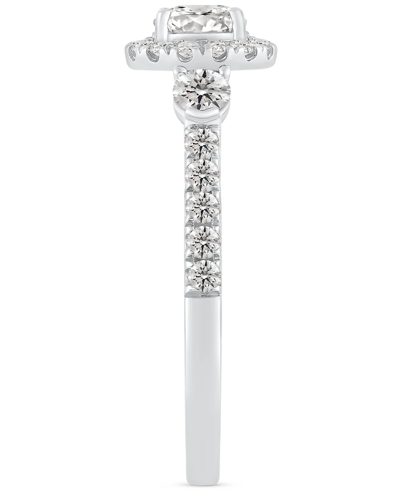 Diamond Halo Engagement Ring (1 ct. t.w.) in 14k White Gold