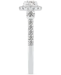 Diamond Halo Engagement Ring (1 ct. t.w.) in 14k White Gold