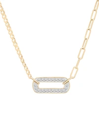 Audrey by Aurate Diamond Two-Chain Link 18" Pendant Necklace (3/4 ct. t.w.) in Gold Vermeil, Created for Macy's