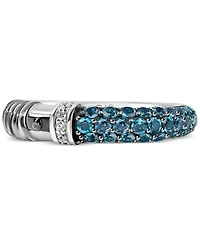 Star Wars Wonder Fine Jewelry London Blue Topaz (1 ct. t.w.) & Diamond (1/20 ct. t.w.) Obi-Wan Kenobi Lightsaber Ring in Sterling Silver