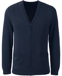 Lands' End Men's Cotton Modal Button Front Cardigan Sweater