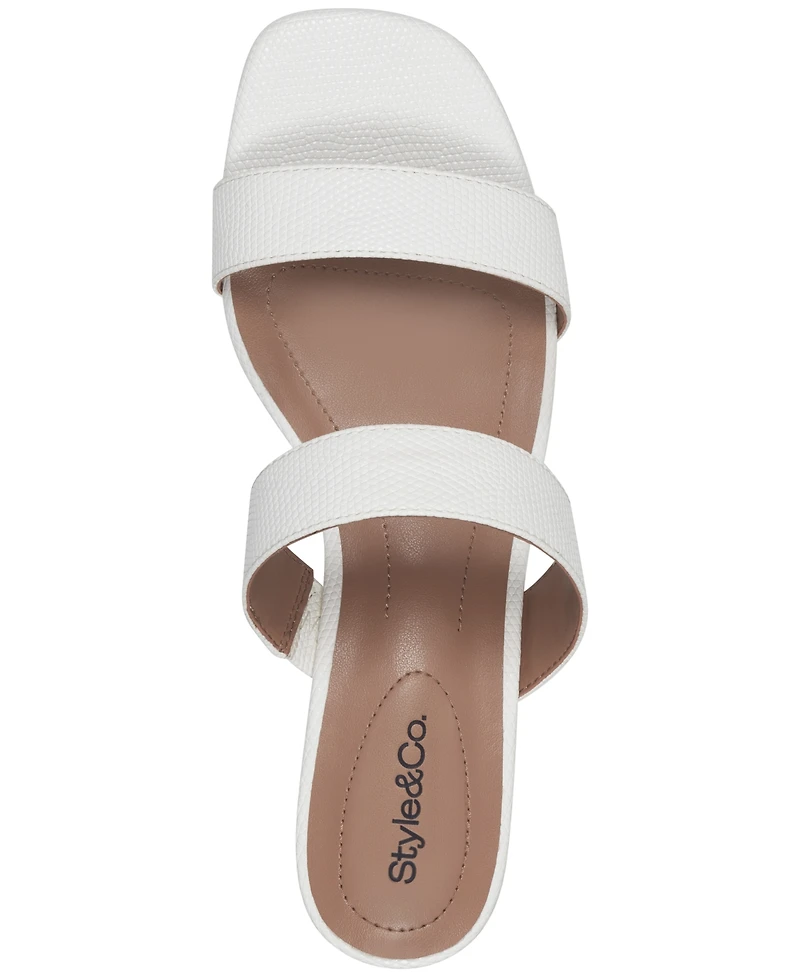 Style & Co Women's Victoriaa Double Band Block Heel Dress Sandals, Created for Macy's