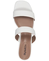 Style & Co Women's Victoriaa Double Band Block Heel Dress Sandals, Created for Macy's