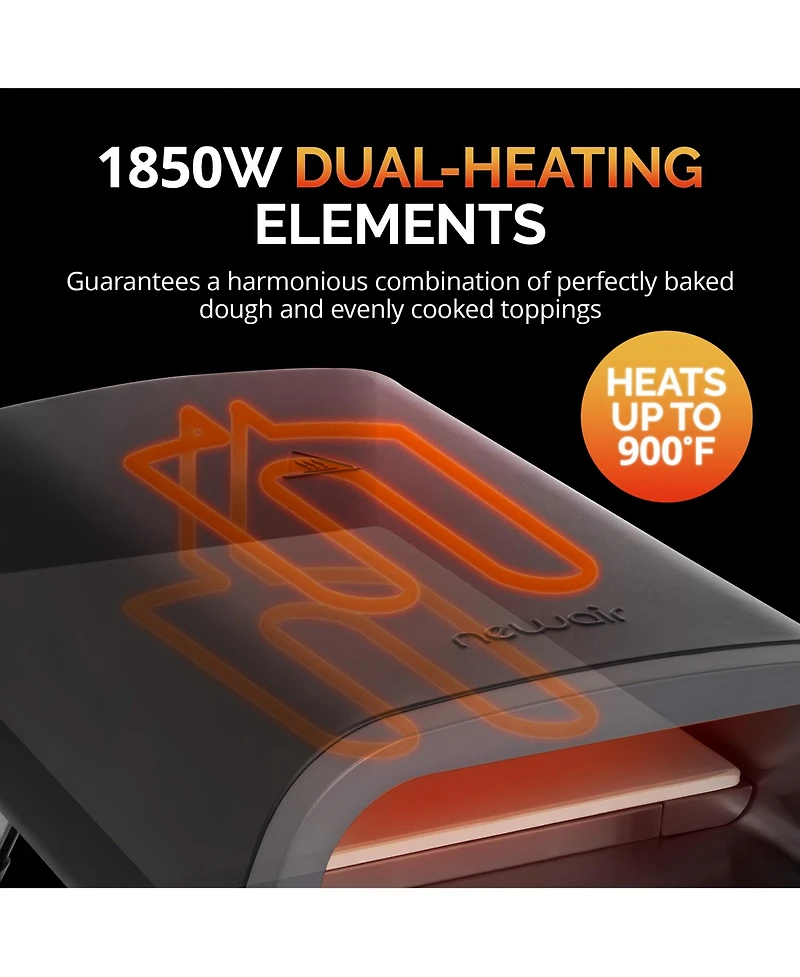 Newair 12" Portable Electric Indoor and Outdoor Pizza Oven with Accessory Kit