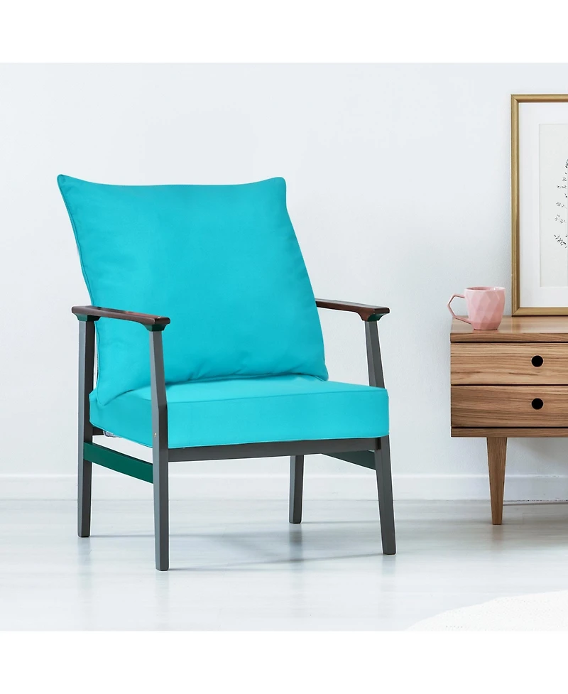 Slickblue Deep Seat Chair Cushion Pads Set with Rope Belts for Indoor and Outdoor