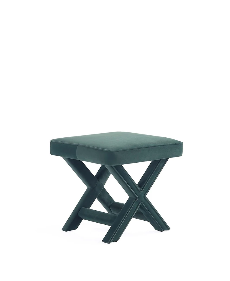 Manhattan Comfort Abigail 20.47" Velvet Upholstered Ottoman Bench