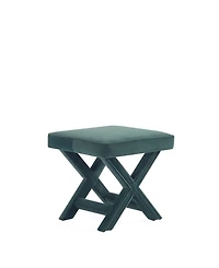 Manhattan Comfort Abigail 20.47" Velvet Upholstered Ottoman Bench