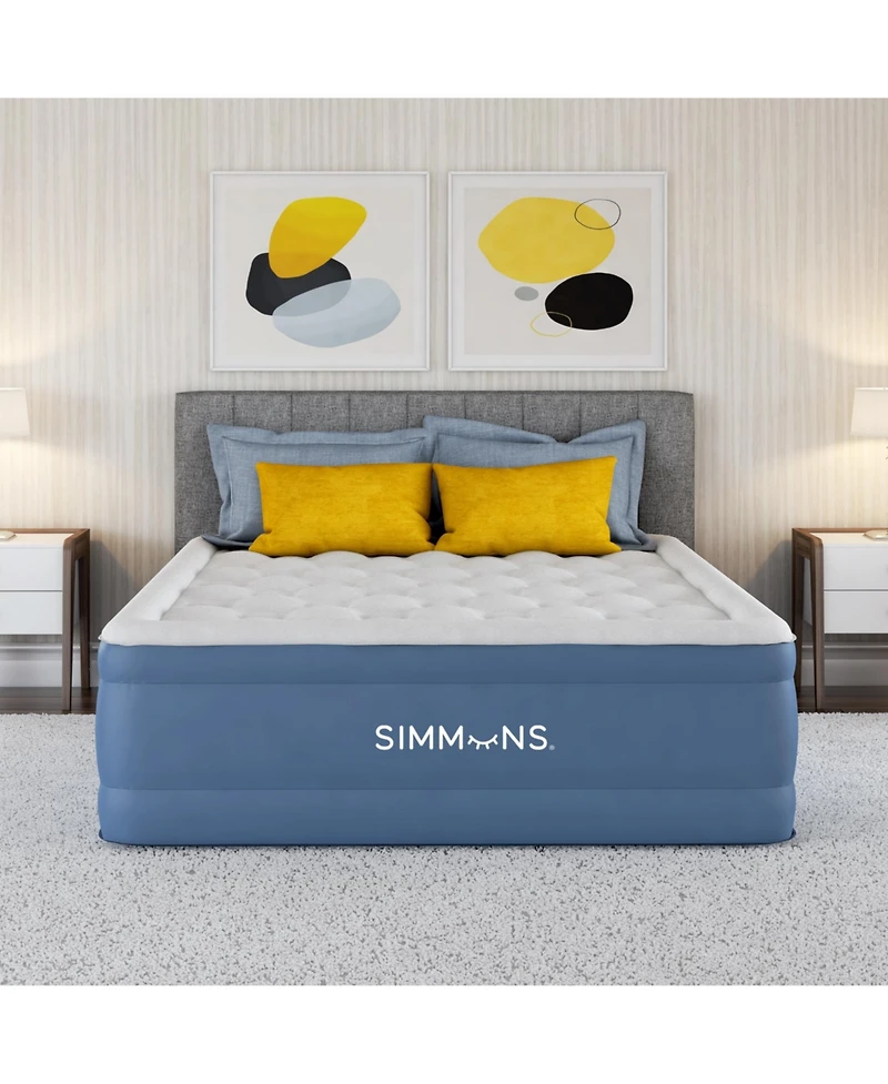 Simmons Rest Aire 17" Inflatable Air Mattress with Built-In Pump, Full