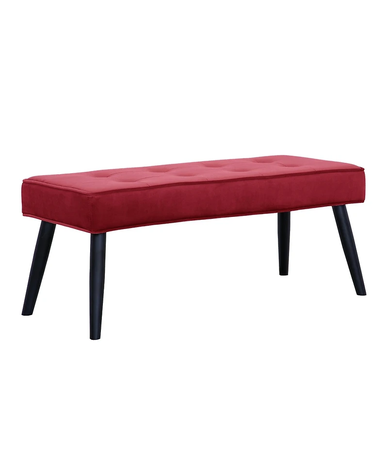 WestinTrends Velvet Tufted Bedroom Bench for Living Room & Entryway