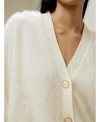 Lilysilk Women's Hestia Button Front V Neck Cardigan