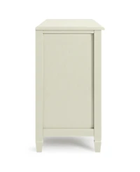 Simpli Home Connaught Solid Wood Low Storage Cabinet in Antique White