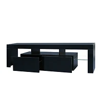 Streamdale Modern Tv Stand, 20S Led Tv Stand with Remote Control Lights