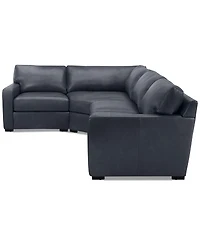 Radley 113" 4-Pc. Leather Wedge Sectional, Created for Macy's