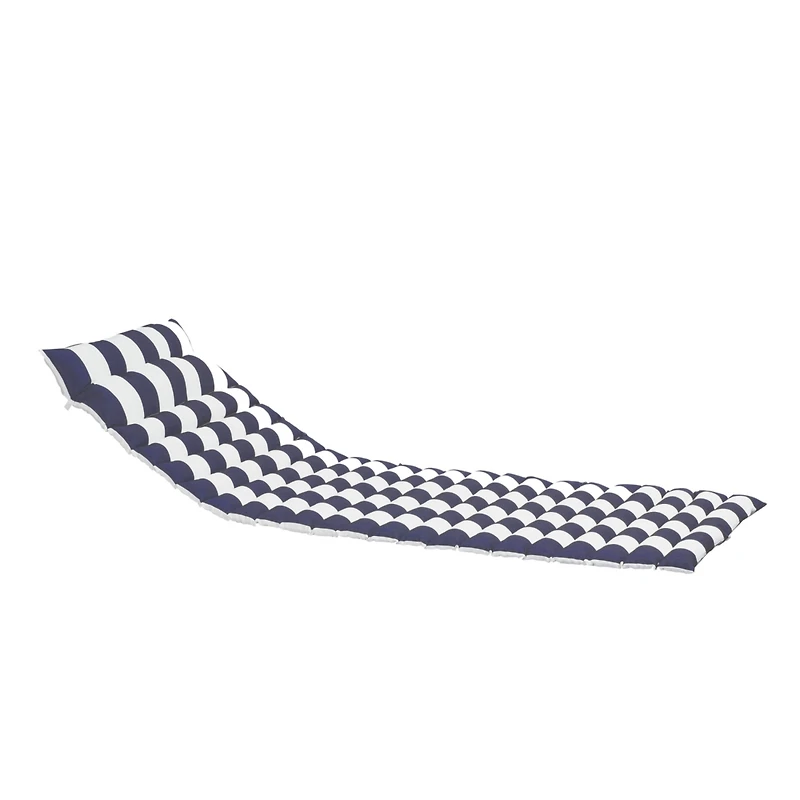Streamdale Blue and White Lounge Chair Replacement Cushions Set