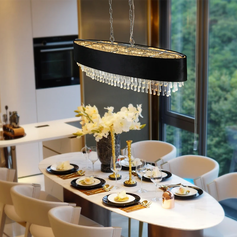 Streamdale Modern Crystal Chandelier for Living Room Decor