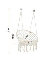 Streamdale Furniture Macrame Hammock Swing Chair (330 lbs)