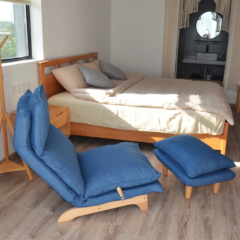 Lazy Sofa Balcony Leisure Chair Bedroom Sofa Chair Foldable Reclining Chair Leisure Single