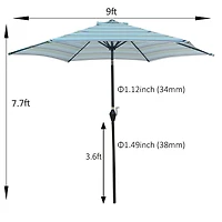 Streamdale 9FT Umbrella Stripes