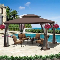 Streamdale Outdoor 13'x10' Gazebo with Ventilation & Mosquito Protection