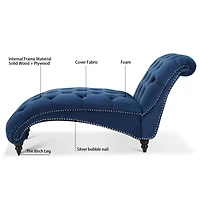 Tufted Armless Chaise Lounge