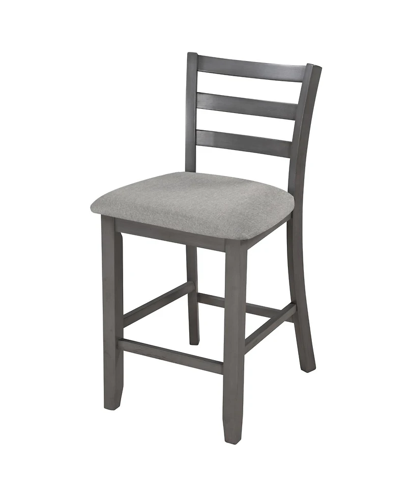 Streamdale Furniture 5-Piece Wooden Counter Height Dining Set With Padded Chairs And Storage Shelving